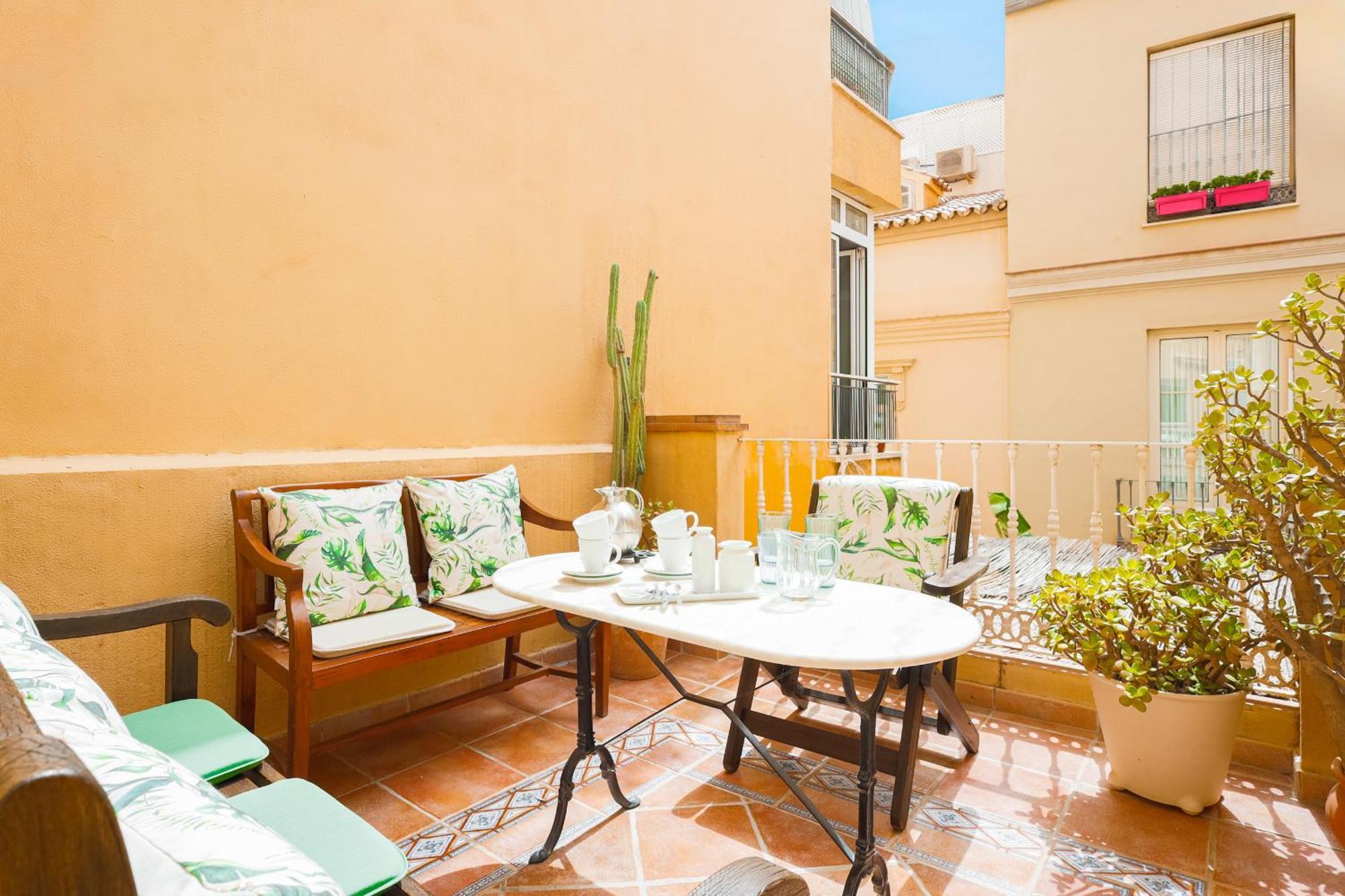 C92 - Rustic Two Bedrooms Apartment With Terrace Malaga Exterior photo